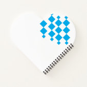 ハート型幾何学模様ノート ノートブック (裏面)