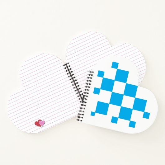 ハート型幾何学模様ノート ノートブック (内部)