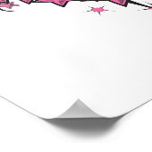 ハート型星タトゥーデザイン ポスター (角)