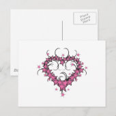 ハート型星タトゥーデザイン ポストカード (正面/裏面)