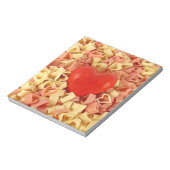 ハート型枠の着色パスタ ノートパッド (回転)