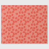 ハート型棒つきキャンデー吸盤ピンク赤オレンジ ラッピングペーパー (フラット)