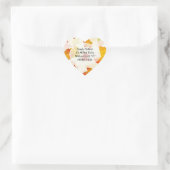 ハート型秋差出人住所ラベル ハートシール (バッグ)