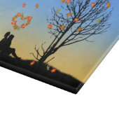 ハート型紅葉カップル カッティングボード (角)