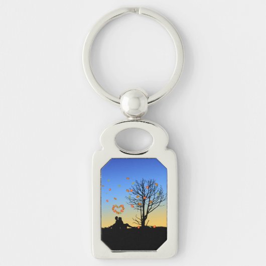 ハート型紅葉カップル キーホルダー (正面)