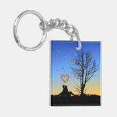 ハート型紅葉カップル キーホルダー (正面左)