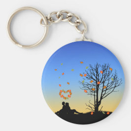 ハート型紅葉カップル キーホルダー