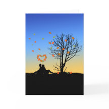 ハート型紅葉カップル