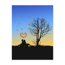 ハート型紅葉カップル