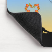 ハート型紅葉カップル マウスパッド (コーナー)