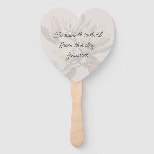 ハート型結婚ことわざの花 ハンドファン (正面)