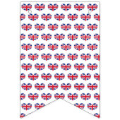 ハート型統一されたキングダムフラッグ/ユニオンジャック バンティングフラッグ (第2の旗)