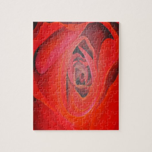 ハート型芸術的レッドローズ ジグソーパズル (縦)