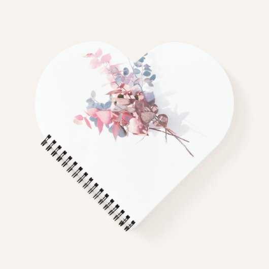 ハート型螺旋綴じノート ノートブック (正面)