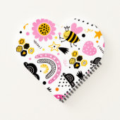 ハート型螺旋綴じノート ノートブック (裏面)