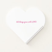 ハート型螺旋綴じノート ノートブック (裏面)