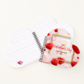 ハート型螺旋綴じノート ノートブック (内部)