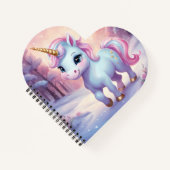 ハート型螺旋綴じノート ノートブック (正面)