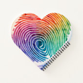 ハート型螺旋綴じノート ノートブック (裏面)