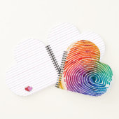 ハート型螺旋綴じノート ノートブック (内部)