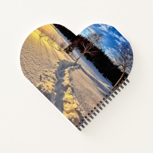 ハート型螺旋綴じノート ノートブック (裏面)