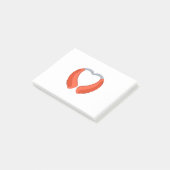 ハート型補聴器 ポストイット (アングル)