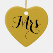 ハート型陶器のMr&Mrs オーナメント (裏面)