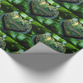 ハート型電子回路ラッピング紙 ラッピングペーパー (角)