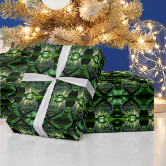 ハート型電子回路ラッピング紙 ラッピングペーパー