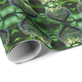 ハート型電子回路ラッピング紙 ラッピングペーパー (ロールコーナー)