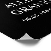 ハート型11フォトコラージュ葬儀サービス ポスター (角)