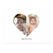 ハート型2フォトコラージュポスター