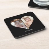 ハート型2フォトコラージュ コースター (左側)