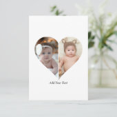 ハート型2フォトコラージュ サンキューカード (スタンド正面)