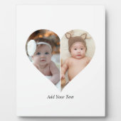ハート型2フォトコラージュ フォトプラーク (正面)