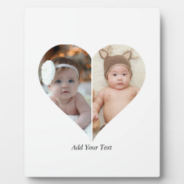ハート型2フォトコラージュ フォトプラーク