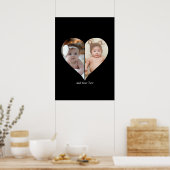 ハート型2フォトコラージュ ポスター (キッチン)
