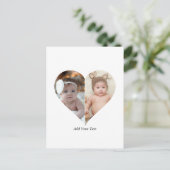ハート型2フォトコラージュ ポストカード (スタンド正面)