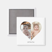 ハート型2フォトコラージュ マグネット (正面/裏面)