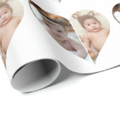 ハート型2フォトコラージュ ラッピングペーパー (ロールコーナー)