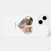 ハート型2フォトコラージュ Case-Mate iPhoneケース (裏面 (横))