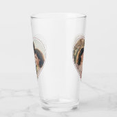 ハート型2フォトバレンティ結婚ンまたはカスタム タンブラーグラス (右)