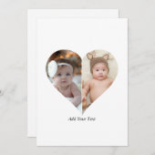 ハート型2枚写真コラージュ シーズンカード (正面/裏面)