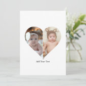 ハート型2枚写真コラージュ シーズンカード (スタンド正面)