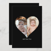 ハート型2枚写真コラージュ シーズンカード (正面/裏面)