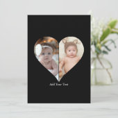 ハート型2枚写真コラージュ シーズンカード (スタンド正面)