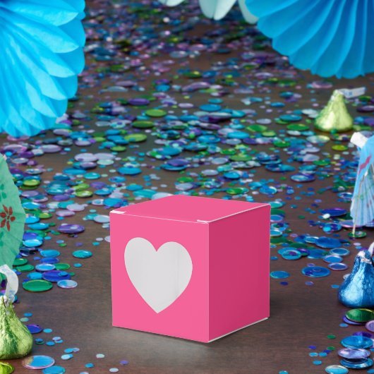 ハート型2x2x2スタイルのオーダーメイドピンクギフトボックス フェイバーボックス (パーティー)