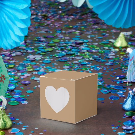 ハート型2x2x2スタイルの紙ブラウンギフトボックス フェイバーボックス (パーティー)
