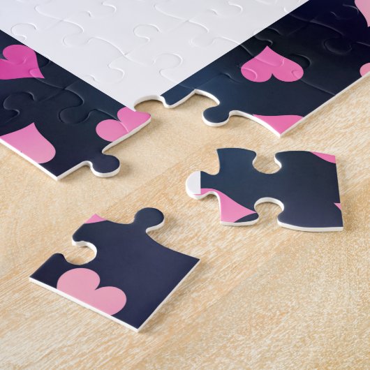 ハート型36枚の写真ハート ジグソーパズル (側面)