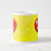 ハート型3D赤ラブシンボル–50420 ジャンボコーヒーマグカップ (正面)